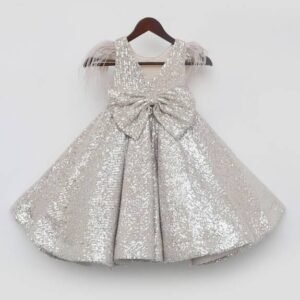 Kids Embroidered Party Gown